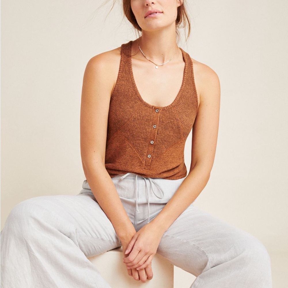 Anthropologie Lucie Ribbed Tank